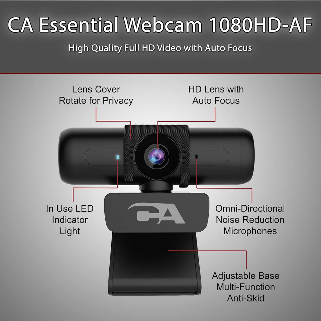 1080p 5MP USB Webcam with Dual Omnidirectional Microphones K1402