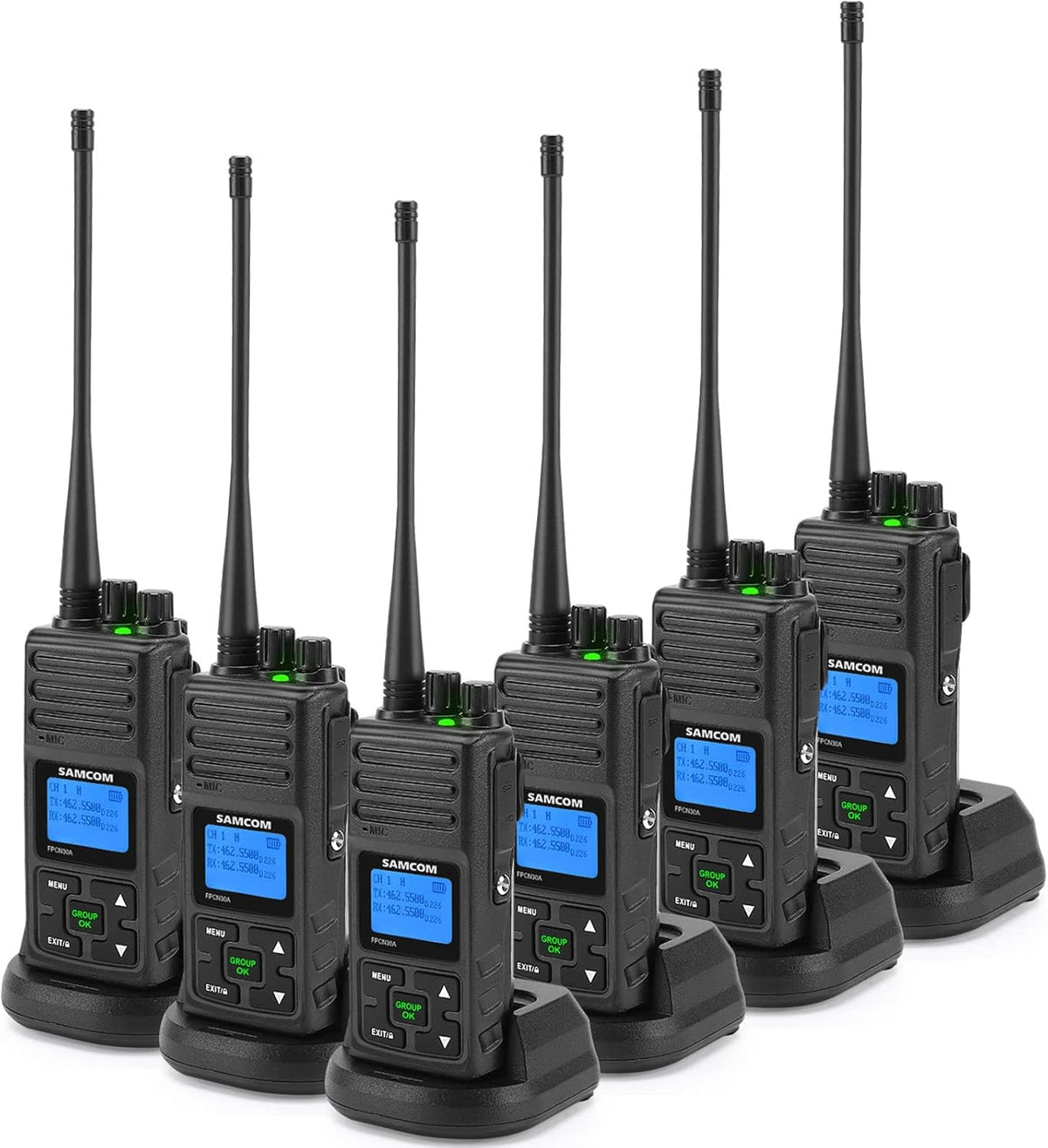 6 Packs UHF Two Way Radio with Earpieces S7398