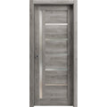Sliding French Pocket Door 24 x 84 inches with Frosted Glass Solid Wood Interior Door X8787