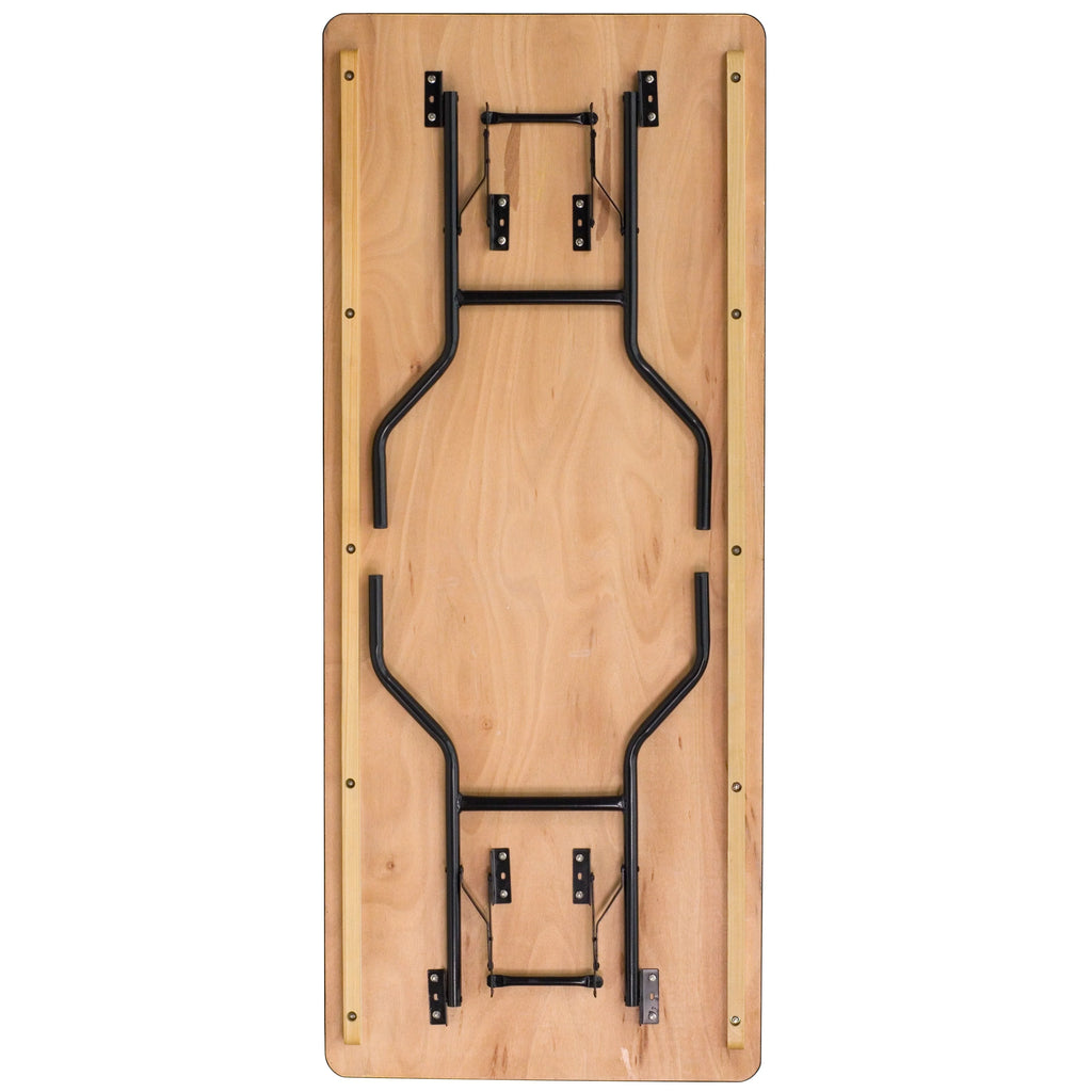 6-Foot Rectangular Wood Folding Banquet Table H61221