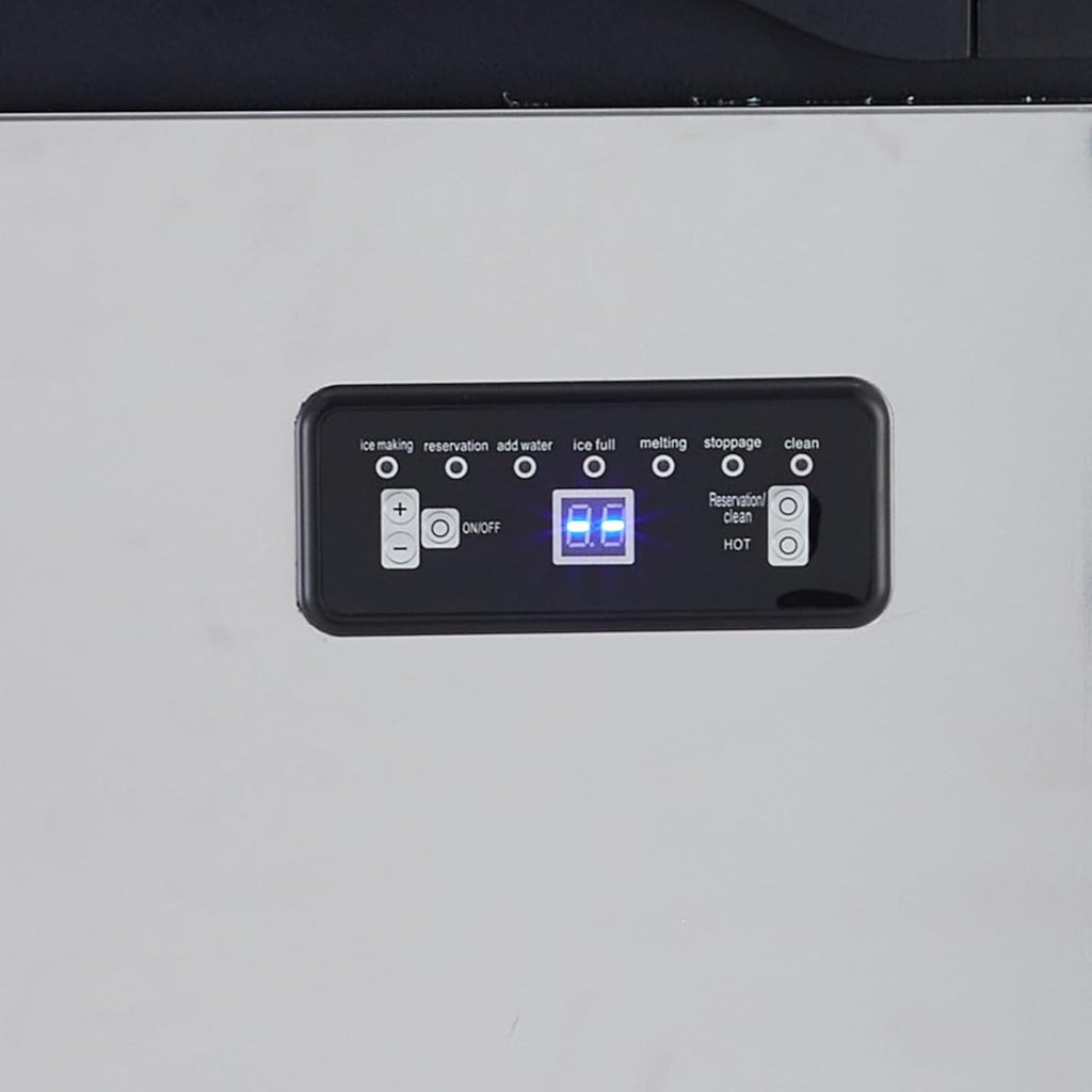Stainless Steel Freestanding Ice Maker with 33 Lbs Ice Storage, 100 Lbs/24H V7933