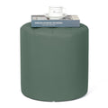 Green Padded Leather Ottoman G227
