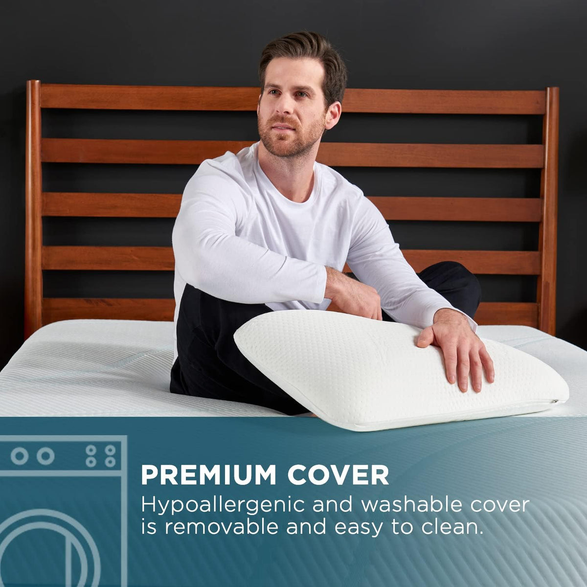 White Memory Foam Pillow T697652