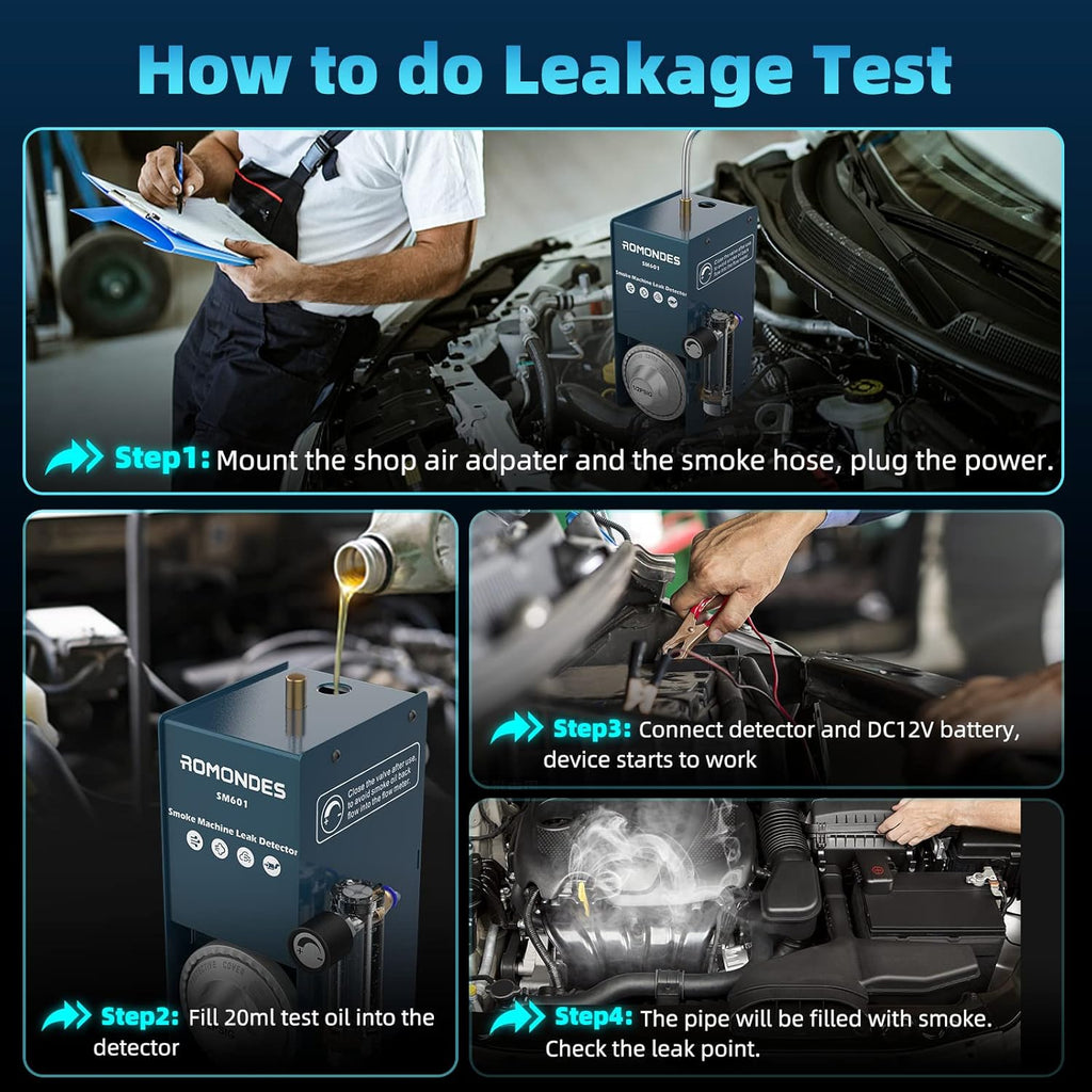 Automotive EVAP Smoke Machine Leak Detector Vacuum Leak Tester U643432