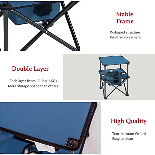 Folding Camping Table with 4 Cup Holders and Travel Bag N113484