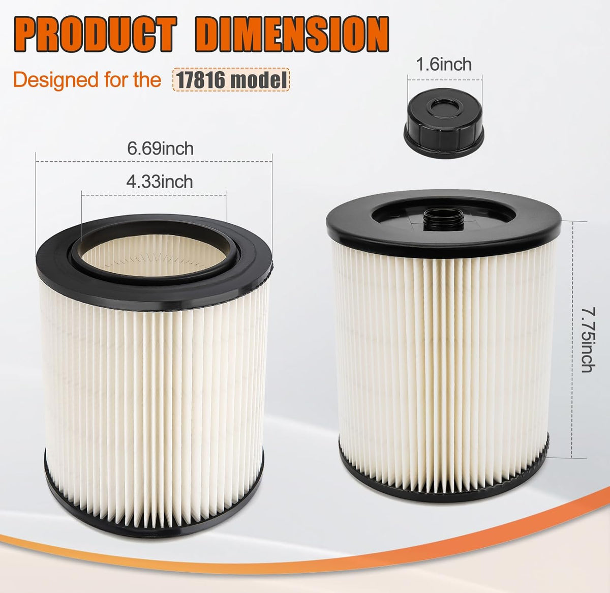Filter for 16 Gallon Shop Vac I103388
