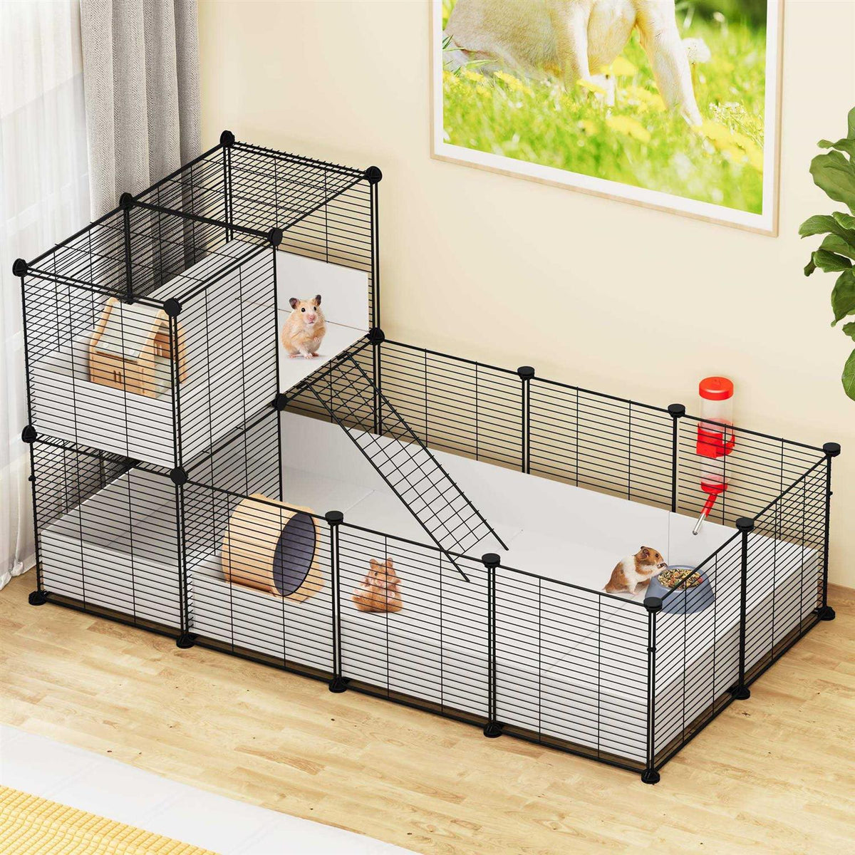 Guinea Pig Cage with Waterproof Plastic Liner G457485