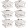 6 Pack Solar Powered Post Cap Light X39915