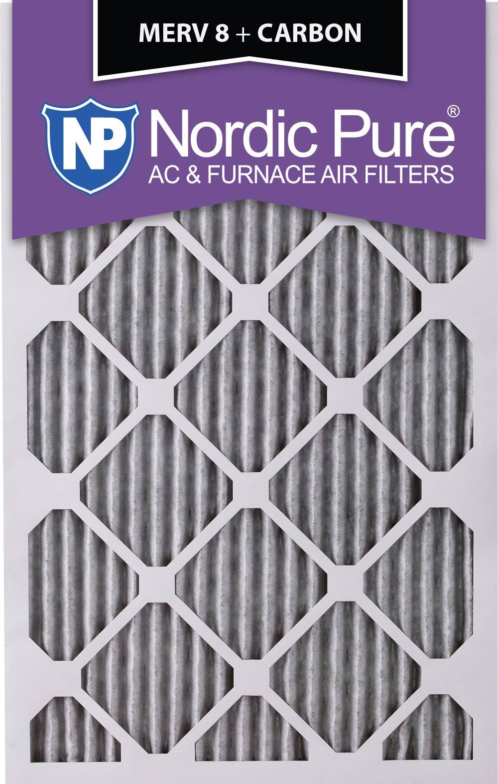 16x20x1 MERV 8 Pleated Carbon AC Furnace Air Filters 6 Pack U8409