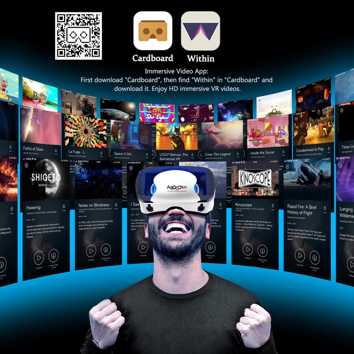 Adjustable 3D VR Headset with Controller I3666