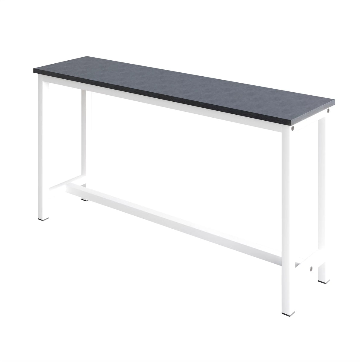 3-Piece Metal Dining Set with Wine Rack and Shelving, White W661394
