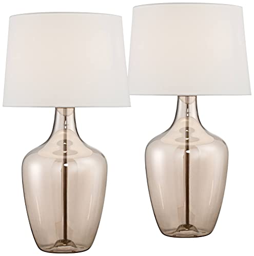 31" Tall Glass End Table Lamps Set of 2 G481365