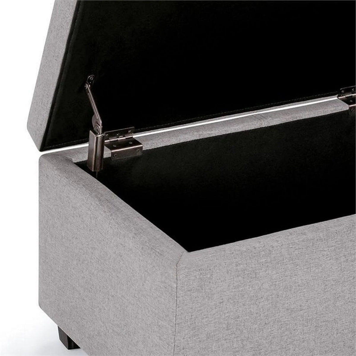 Solid Wood Storage Bench in Cloud Gray D429067
