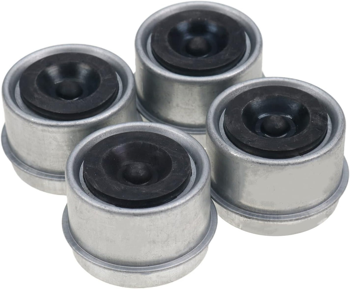 1.98 Posi-Lube Grease Dust Cap Cover with Rubber Plugs for Trailer Axles Wheel Hubs (4 pcs) Pack of 2 F7608