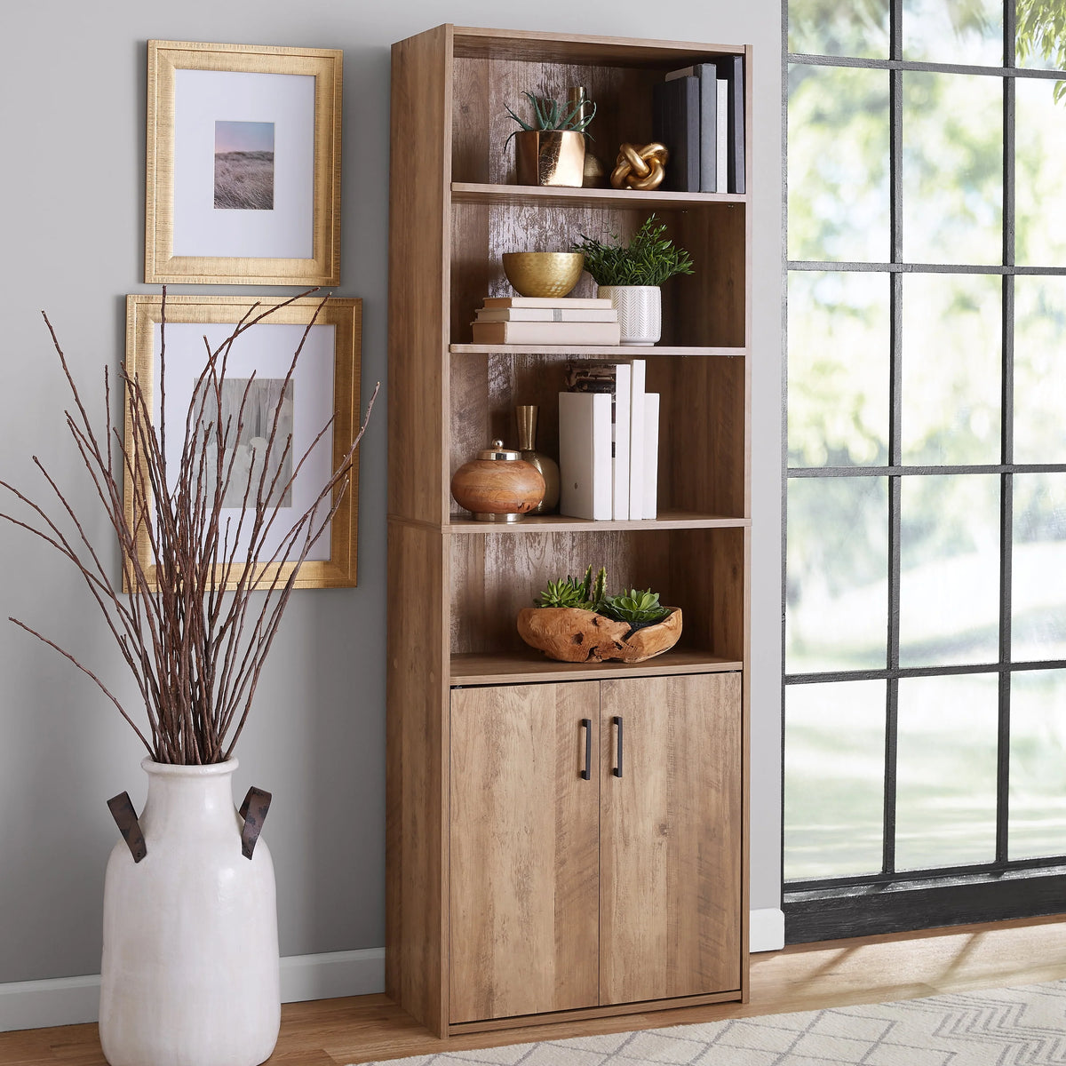 5 Shelf Bookcase with Doors X215