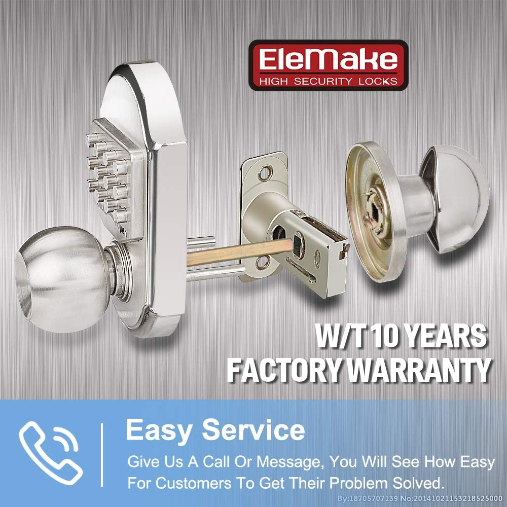 Keyless Deadbolt Lock Stainless Steel 304 Pack of 2 R444