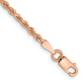 14 Karat Rose Gold 2mm Rope Chain Anklet W99071