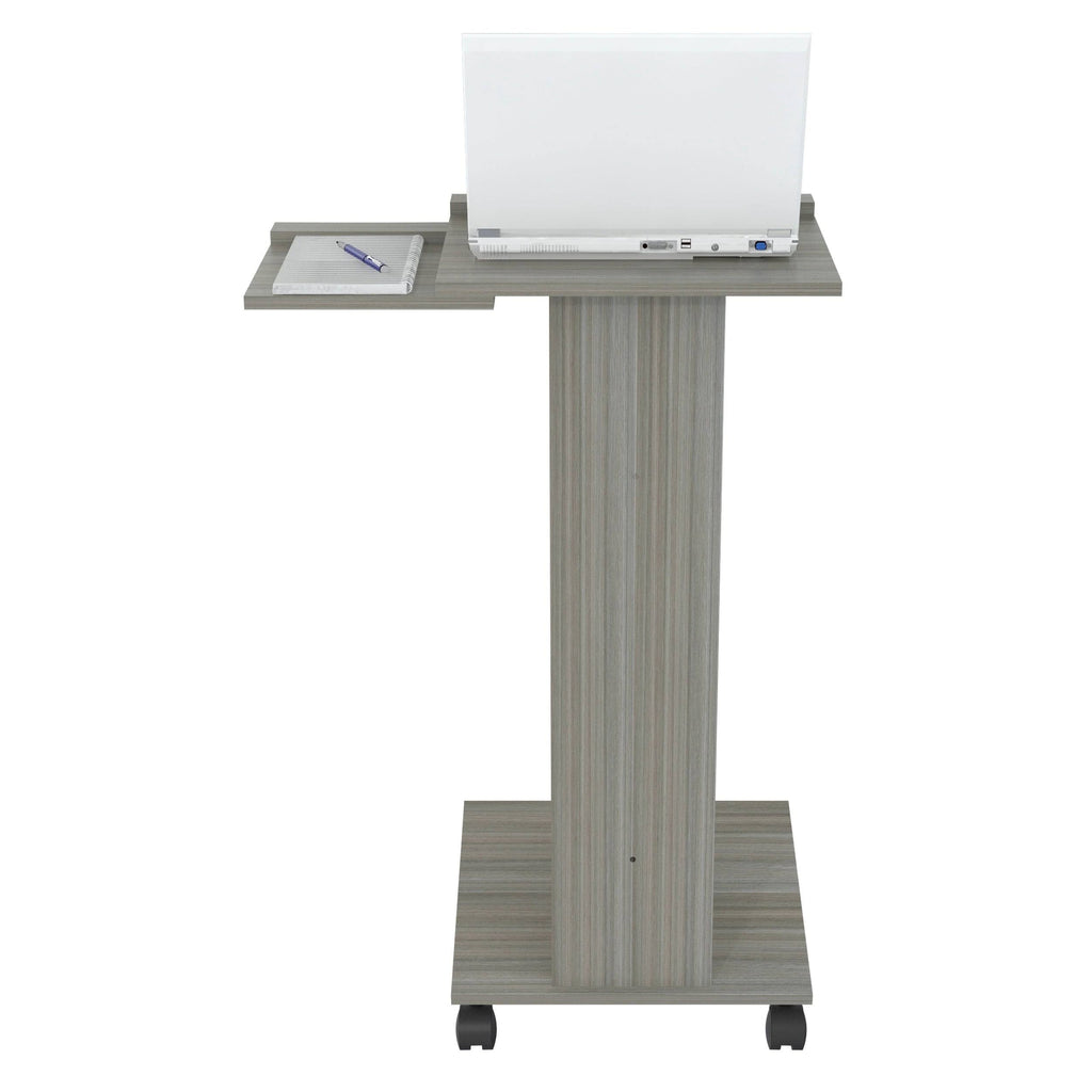 Smoke Oak Rolling Laptop Cart Y975