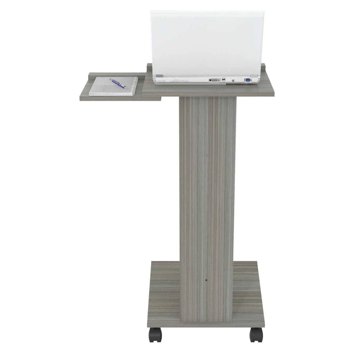 Smoke Oak Rolling Laptop Cart Y975