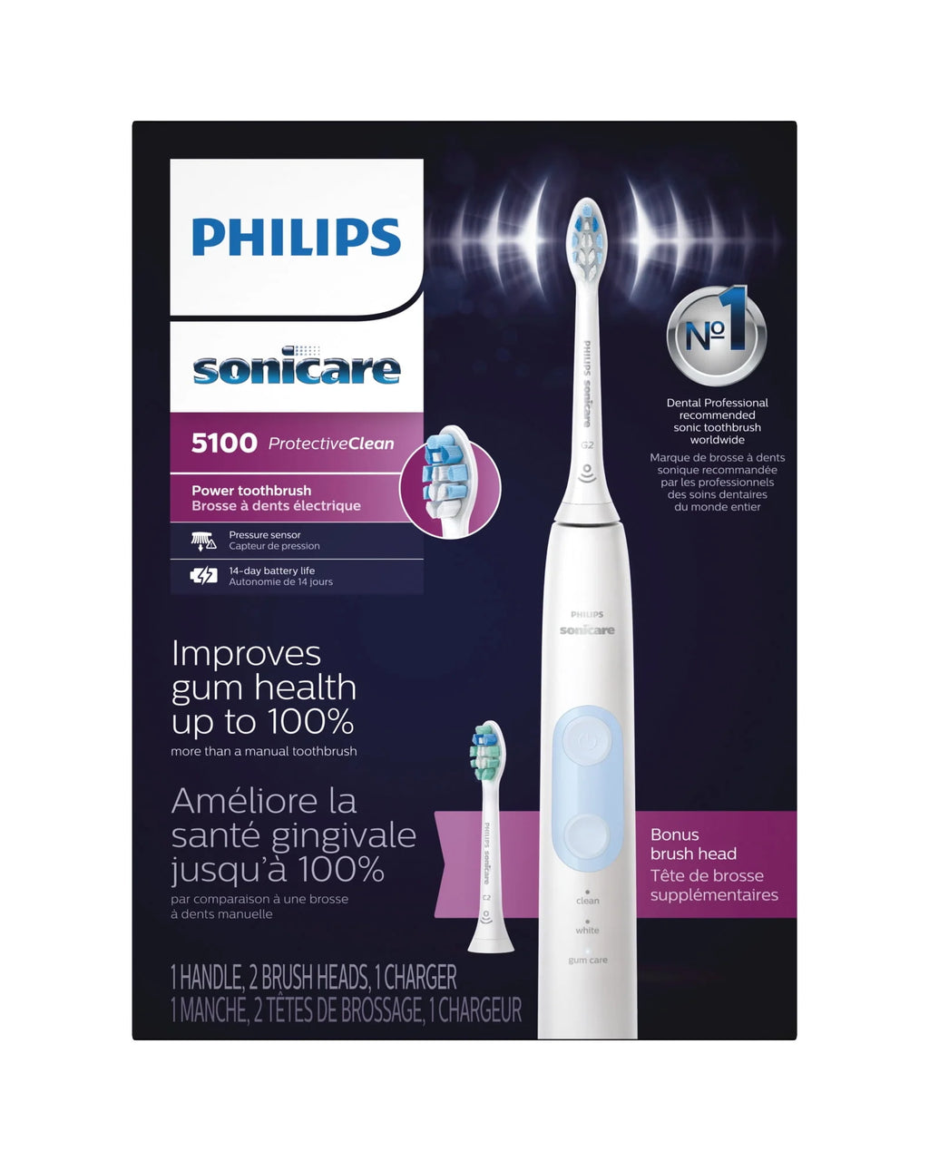 Rechargeable Electric Toothbrush with Pressure Sensor T4236