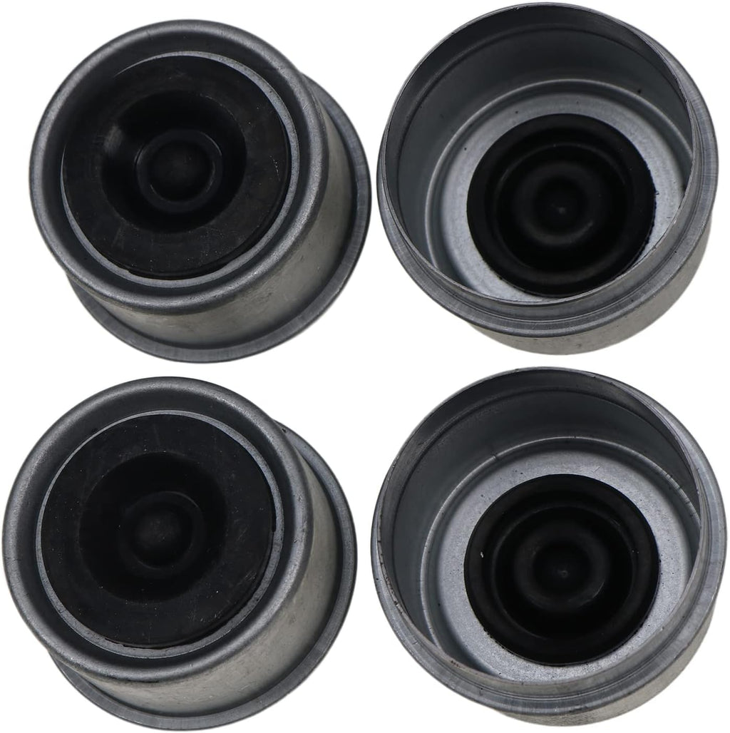 1.98 Posi-Lube Grease Dust Cap Cover with Rubber Plugs for Trailer Axles Wheel Hubs (4 pcs) Pack of 2 F7608