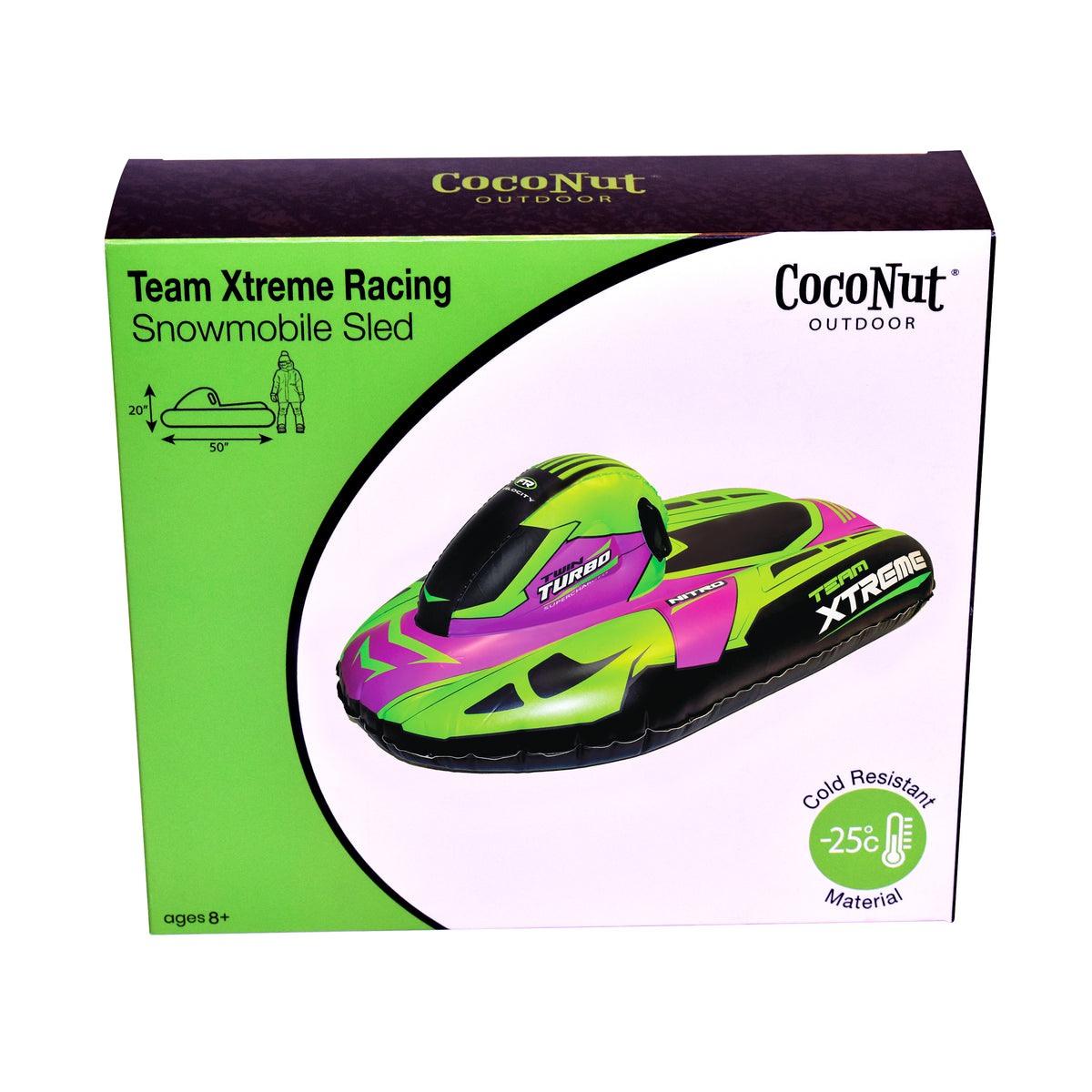50” Inflatable Snowmobile Sled with Sturdy Handles M42156