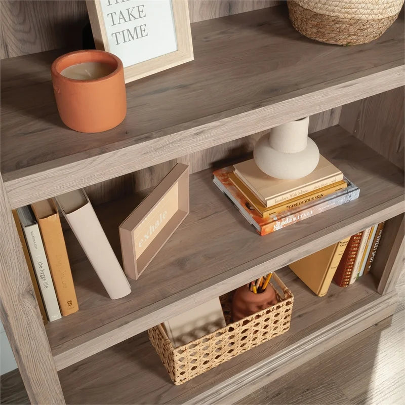 Contemporary Engineered Wood 3-Shelf Bookcase H94482