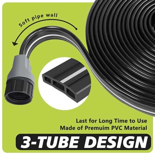 Flat Soaker Hose 100 Ft with Garden Staples and Splitters S523548