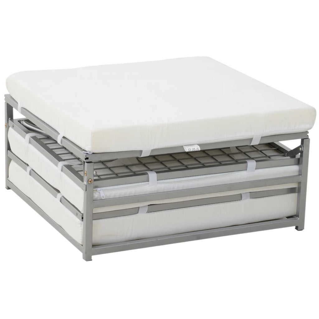 2 In 1 Grey Sofa Bed with Storage Z5794