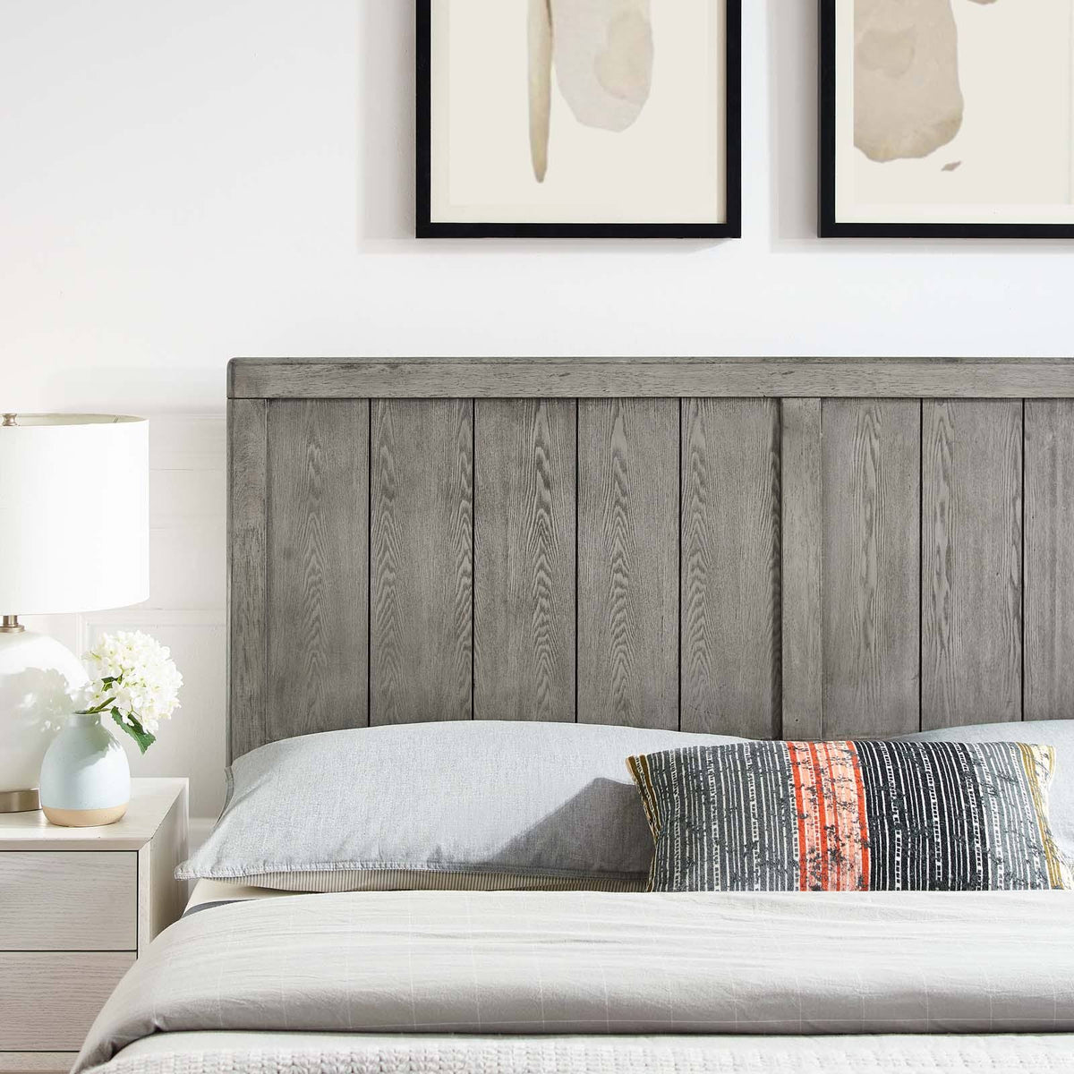 Twin Headboard Black Wood U1680