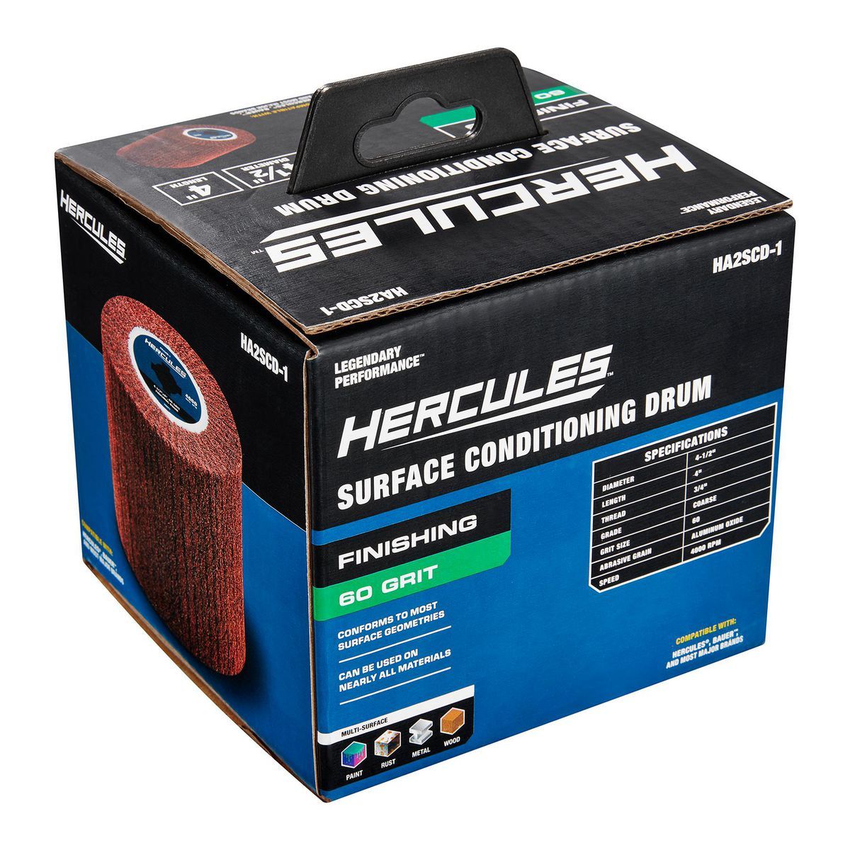 4-1/2 in. x 4 in. x 3/4 in. 60-Grit Finishing Drum Y455