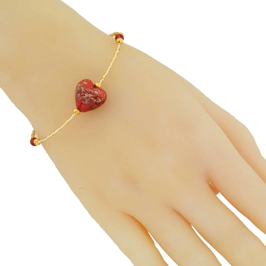 Murano Glass Heart Bracelet E50290
