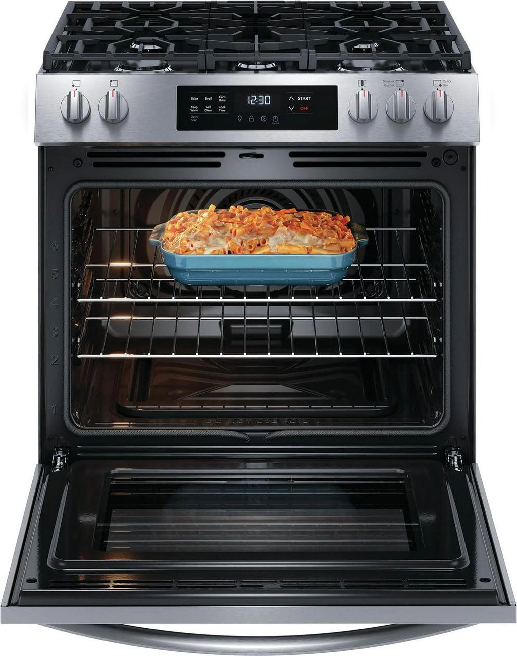 30" Front Control Gas Range with Convection Bake Q747403