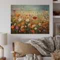 Floral Print on Natural Pine Wood D286