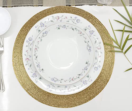 Handmade Beaded Charger Placemats Set of 4 M485