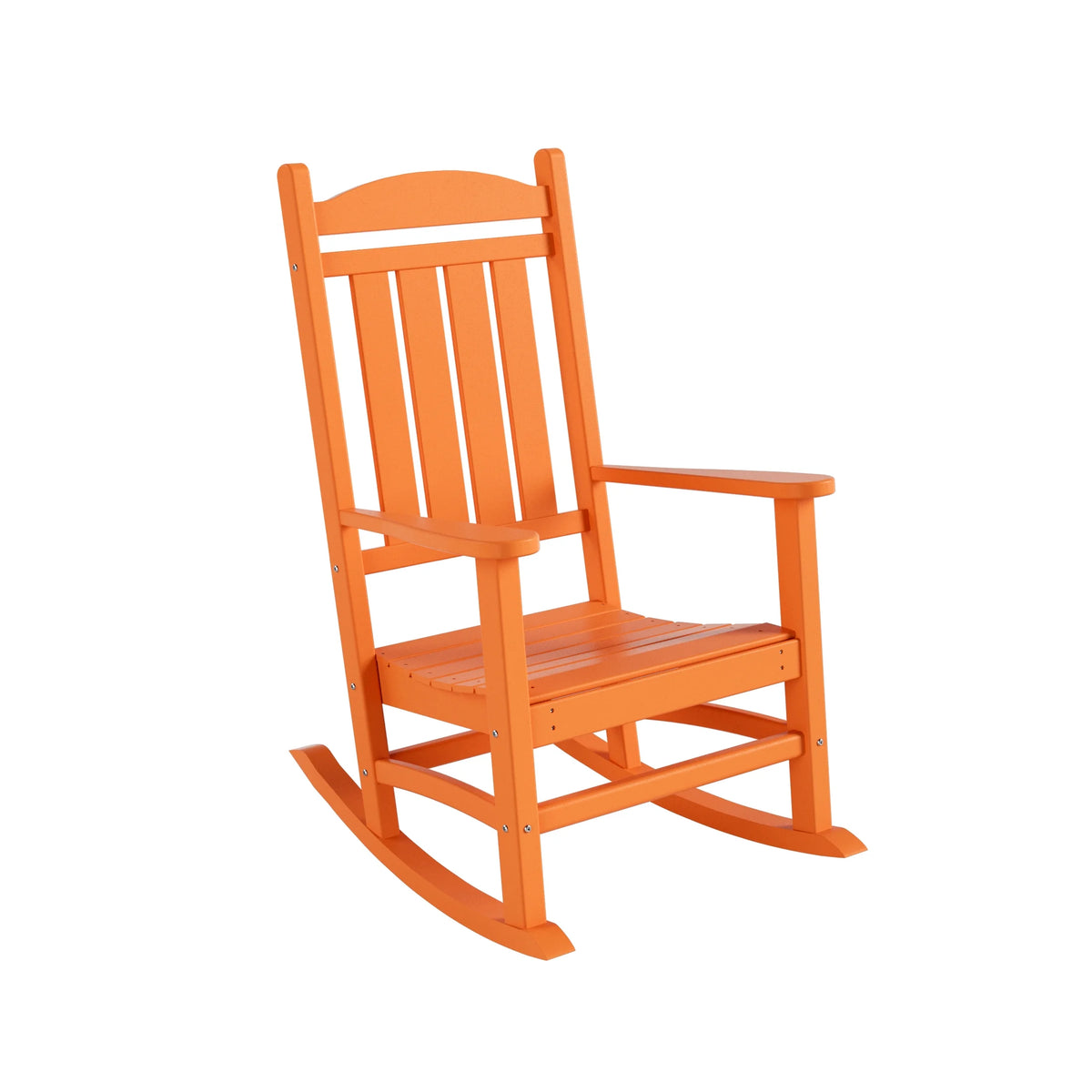 Orange Outdoor Rocking Chair with Round Side Table E68380