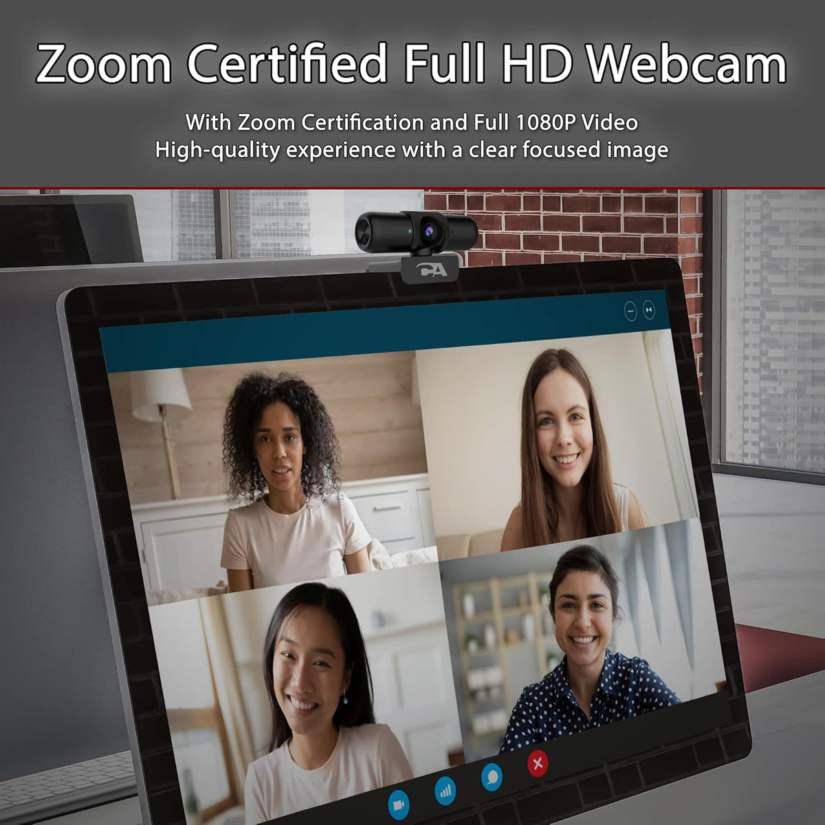 1080p 5MP USB Webcam with Dual Omnidirectional Microphones K1402
