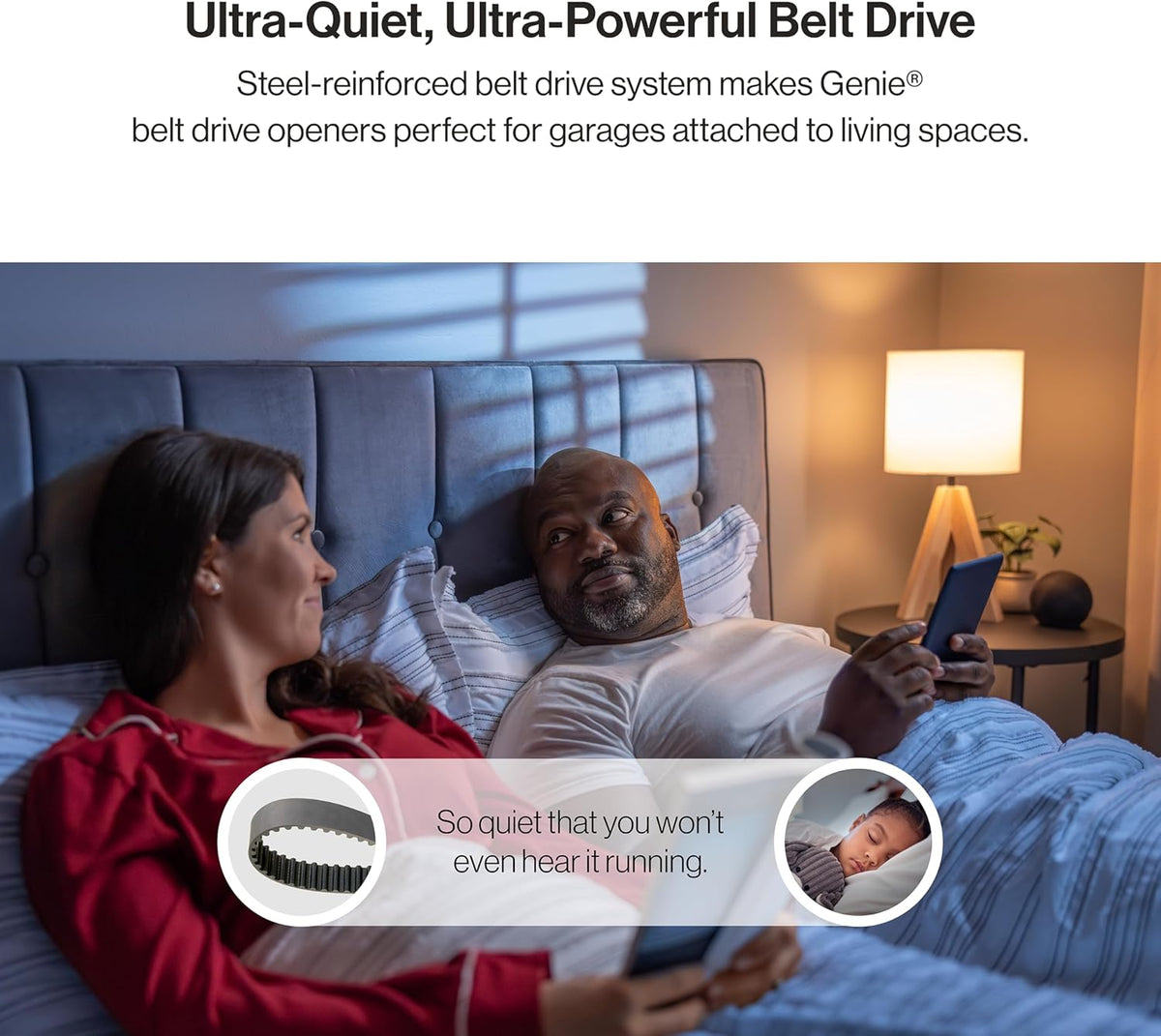 Smart Garage Door Opener with WiFi and Battery Backup, Black/White J131