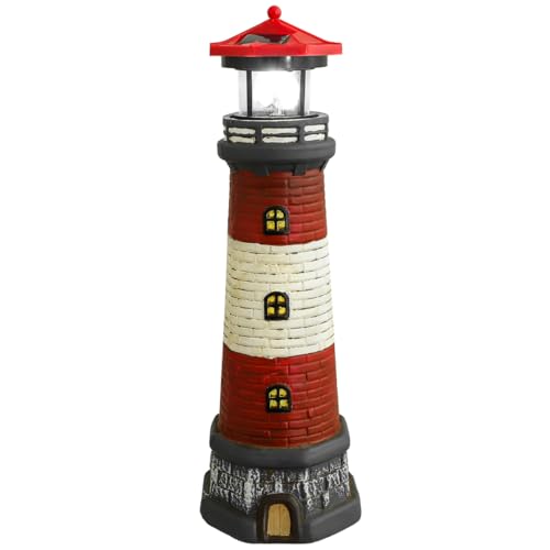 15" LED Solar Lighthouse Lamp H54206