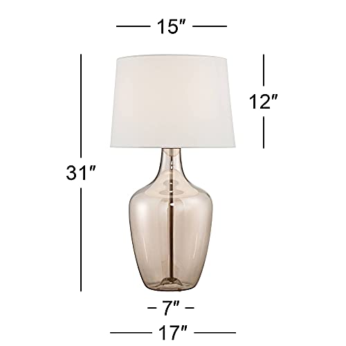 31" Tall Glass End Table Lamps Set of 2 G481365