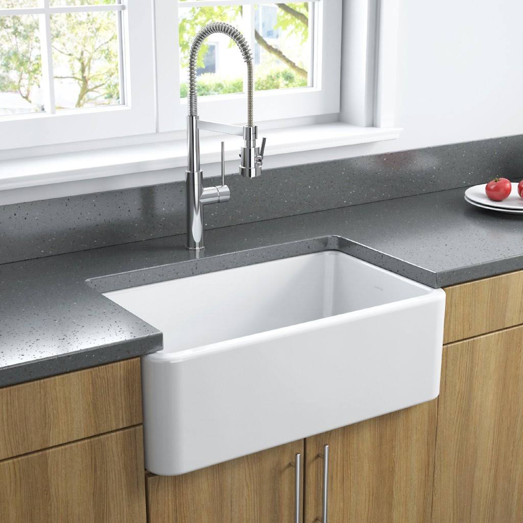 30x22 Reversible Fireclay Farmhouse Sink U825