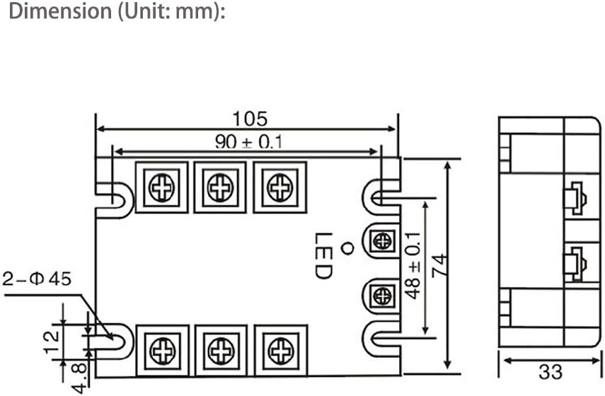 Solid State Relay 3 Phase 100A P6806