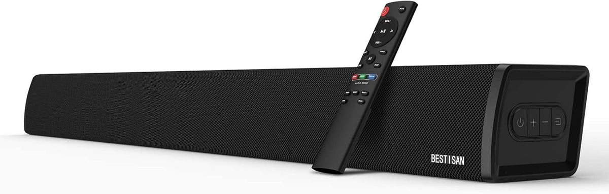 TV Sound Bar with Built-in Subwoofer, Bluetooth 5.0, 105dB, Wall Mountable L188