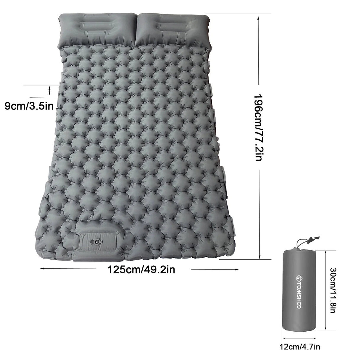 Lightweight Backpacking Sleeping Pad with Air Pillow J931