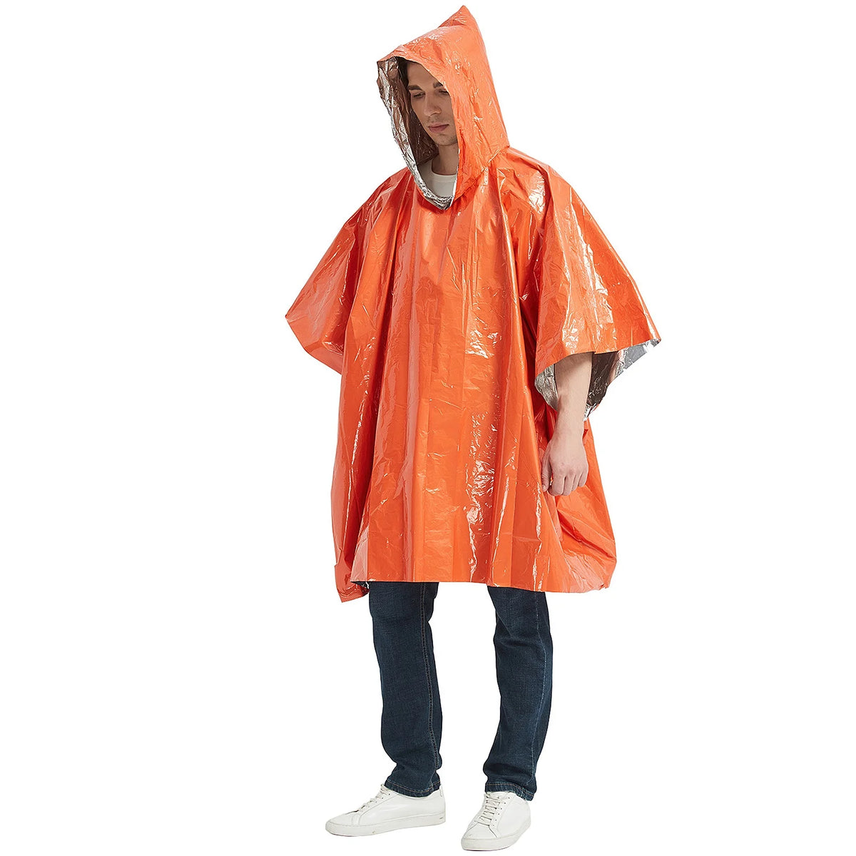 Waterproof Heat Reflective Thermal Poncho Raincoat with Sleeping Bag and Tent Shelter M533