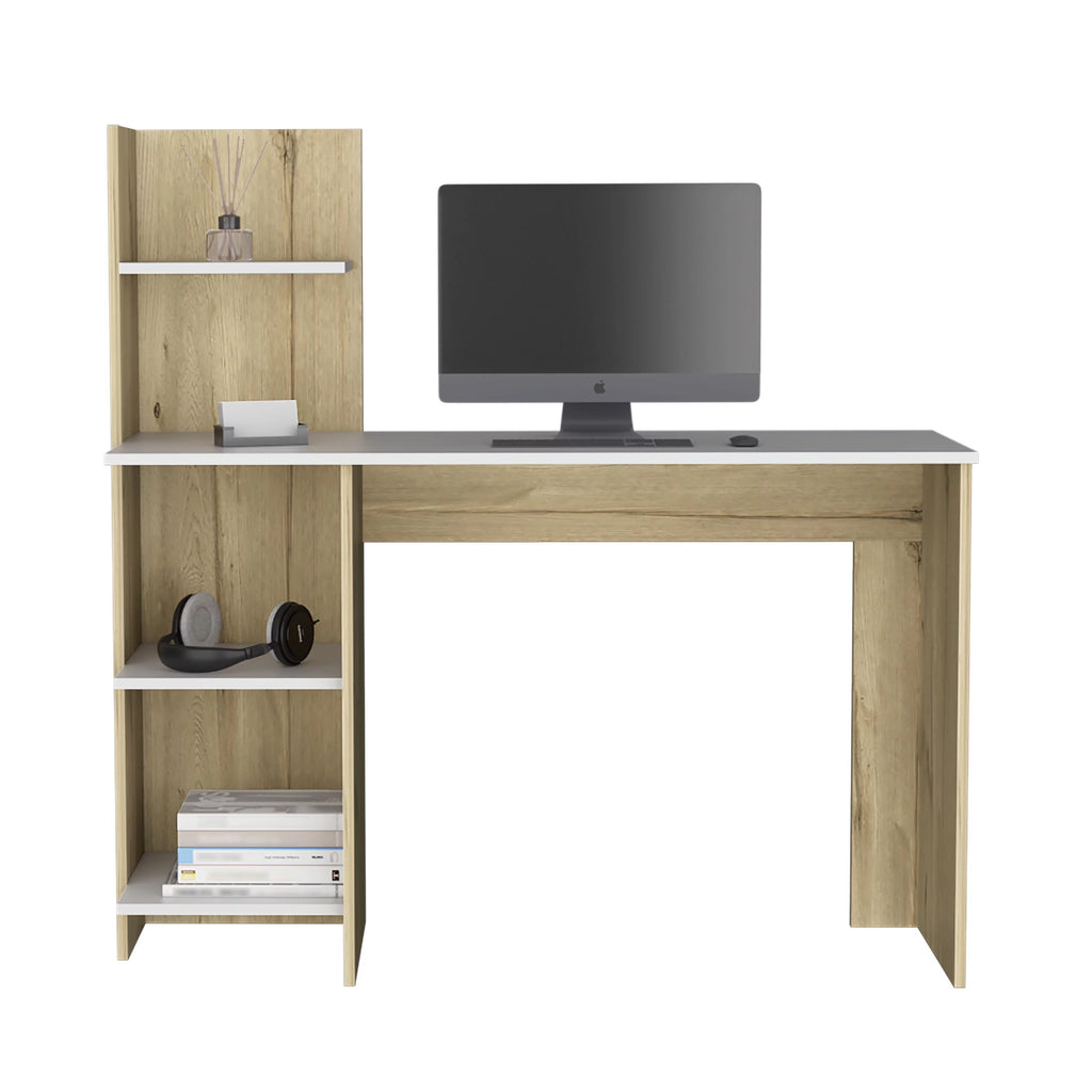Light Oak White Four Shelves Desk T5582