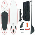 Inflatable Paddle Board Set with Oar, Fin, Hand Pump, Repair Kit and Carrying Bag E7418