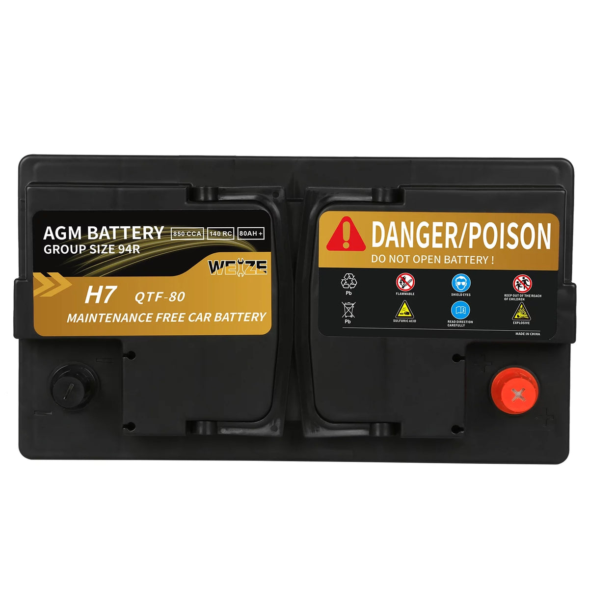 12v 70ah H6 Automotive Battery L7821