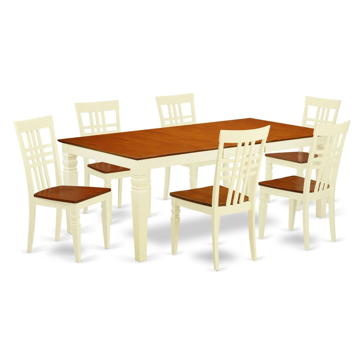 7 Piece Wood Dining Table and Chairs H5094