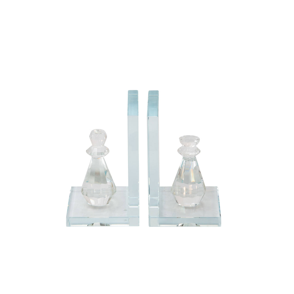 Crystal Chess Piece Bookends, Set of 2 Z486309